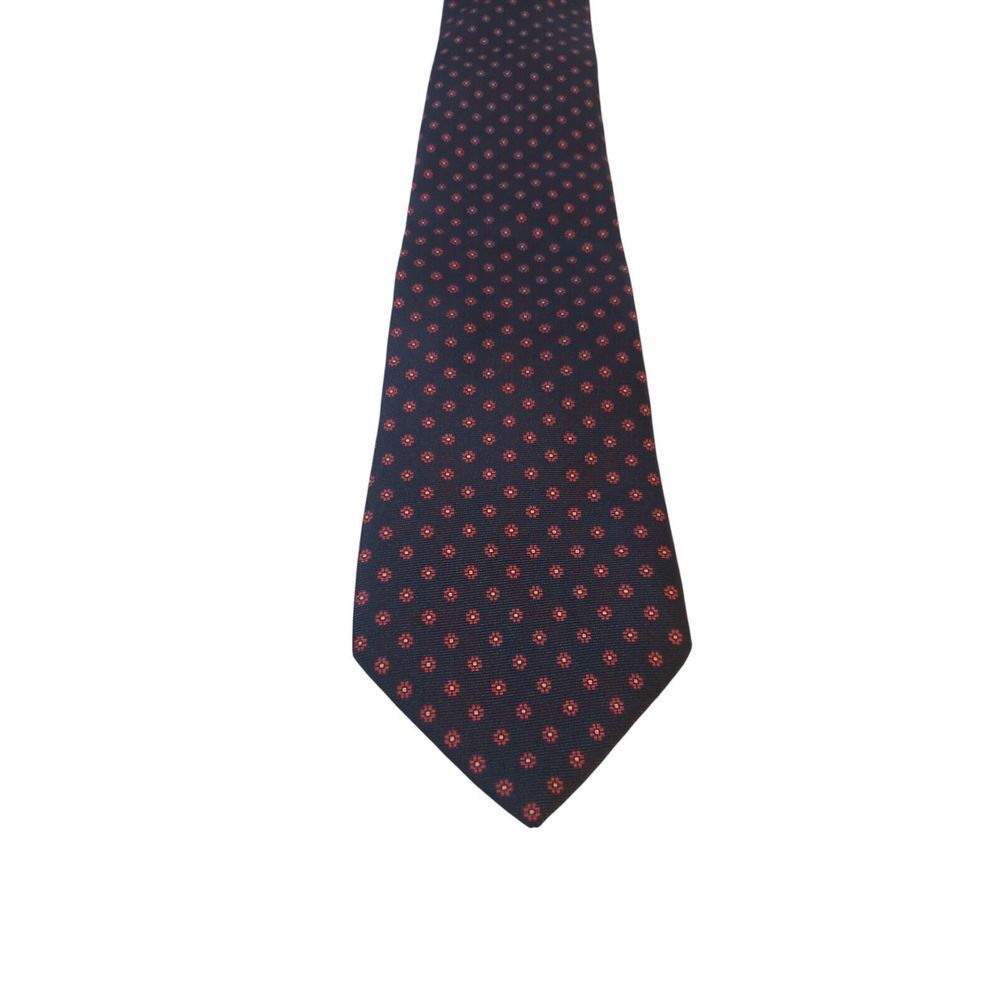 Philippe Perrier Neck Tie Mens Luxury Navy Red Floral Business Suit Church